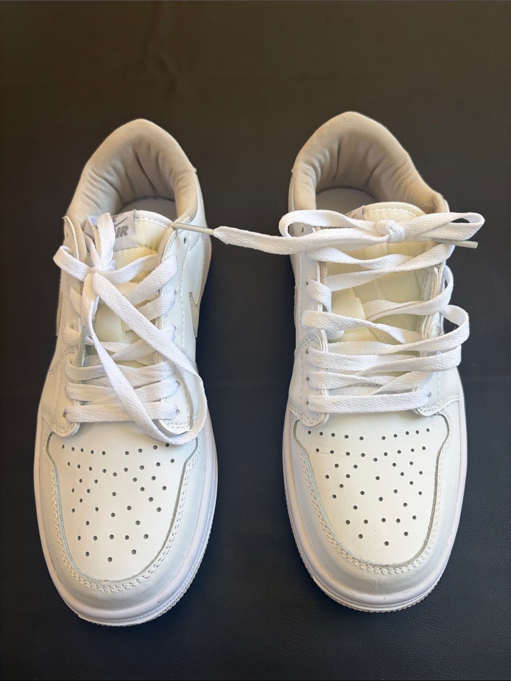 Nike Air Jordan 1 Low White Gray Sneakers Women’s Size 8